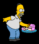 Y Homer comiendo